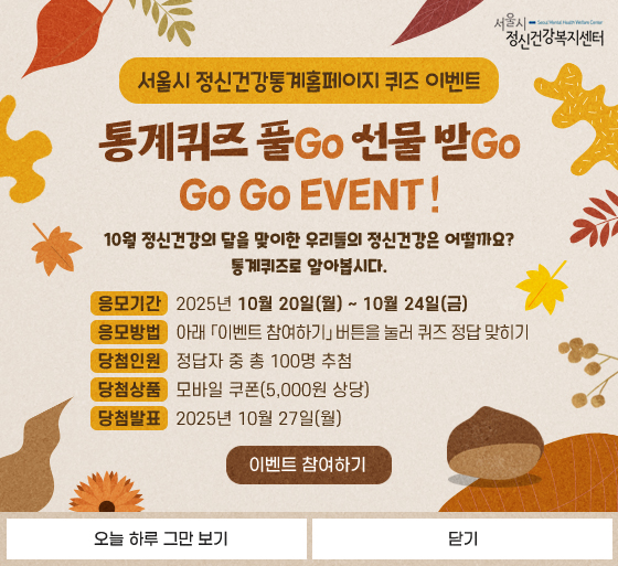 2025년 7차 서울시 정신건강통계홈페이지 퀴즈 이벤트